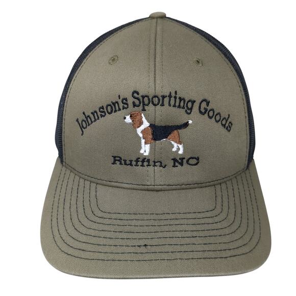 Johnson's Sporting Goods Ruffin NO Trucker Hat Green OS Adjustable Richardson - Picture 1 of 10